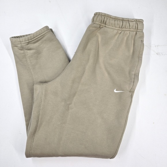 Nike Sportswear Club Fleece Joggers Mens Medium Biege Tan - Picture 1 of 8